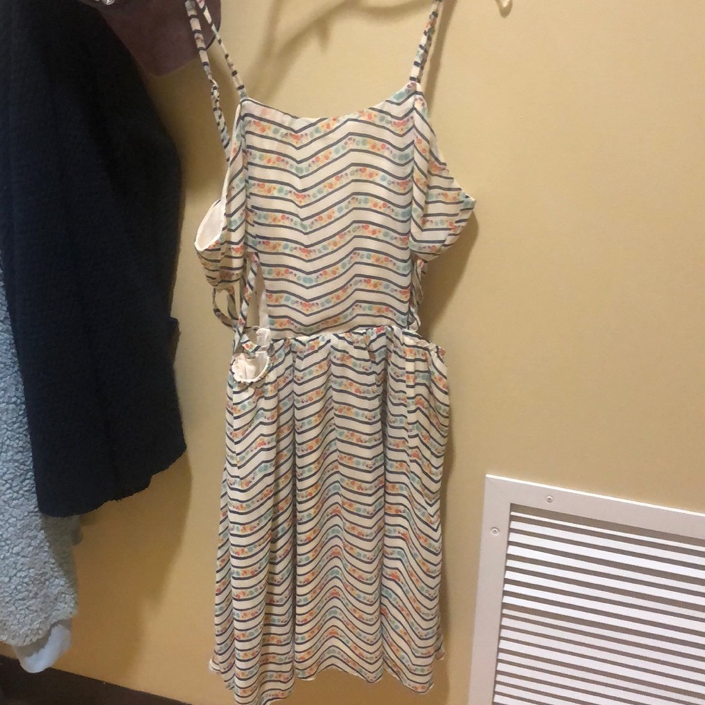 Floral open sided dress